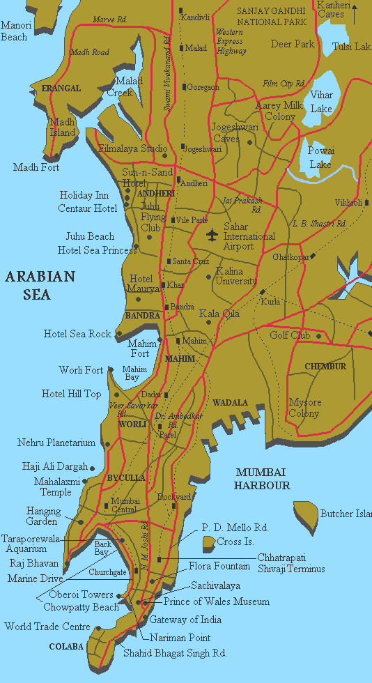 Map of Mumbai City & Suburbs